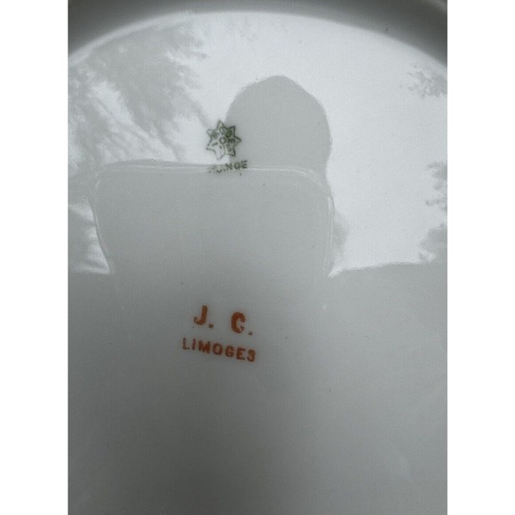 J & C Limoges Beautiful Antique Cobalt Blue & Floral Hand Painted Plates -A12 - Picture 7 of 7